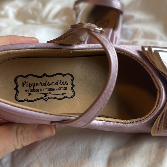 Piperdoodles lavender bow shoes - Picture 3 of 5